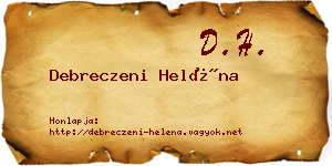Debreczeni Heléna névjegykártya